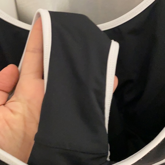 JUICY COUTURE One-Piece Swim Suit Monochrome Black & White Contrast Classic Sexy - Picture 10 of 12